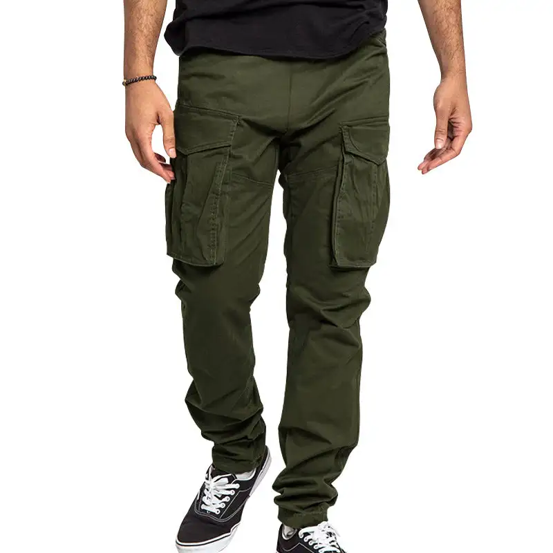 Men's Utilitarian Cargo Pants Pockets Leg