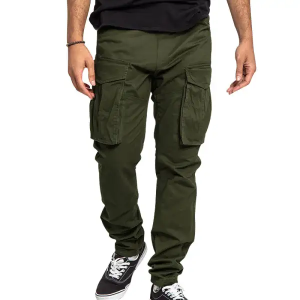 Men's Utilitarian Cargo Pants Pockets Leg