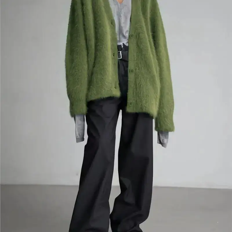 Oversized Fuzzy Mohair Cardigan
