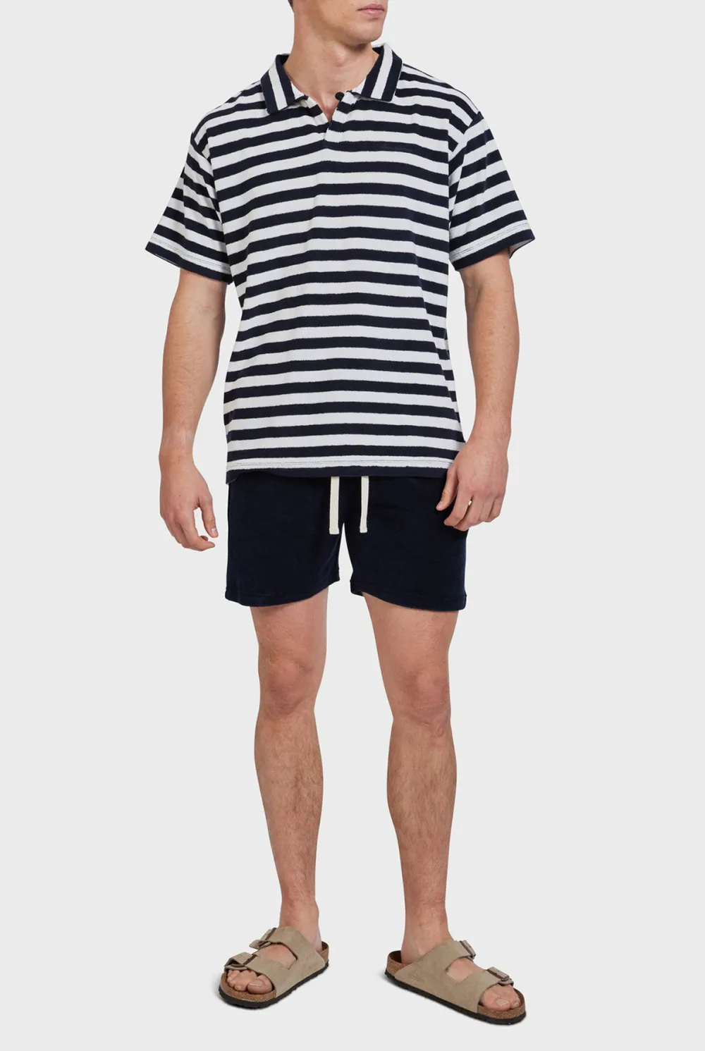 White Linen Blend Shorts