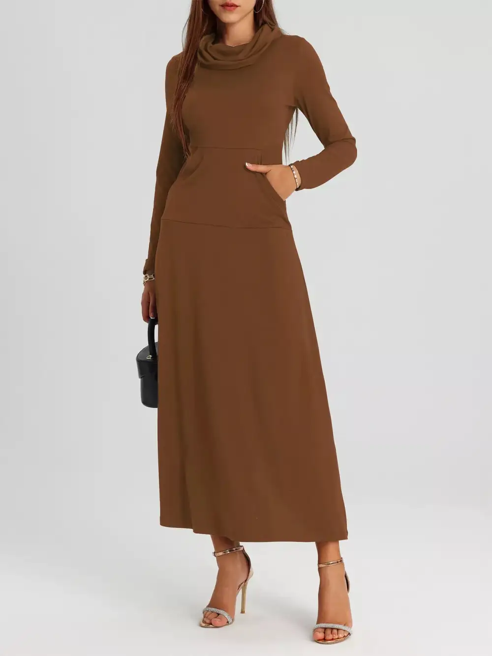 Finish Long Sleeve Midi Dress