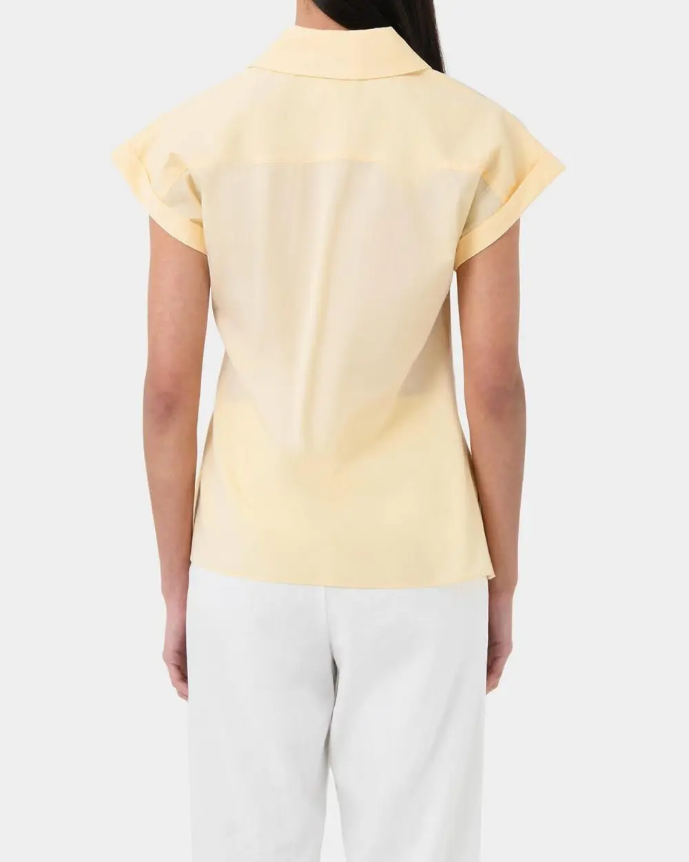 Spread Collar Tie Button Shirt