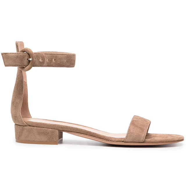 Aurielle Suede Low Heel Sandals