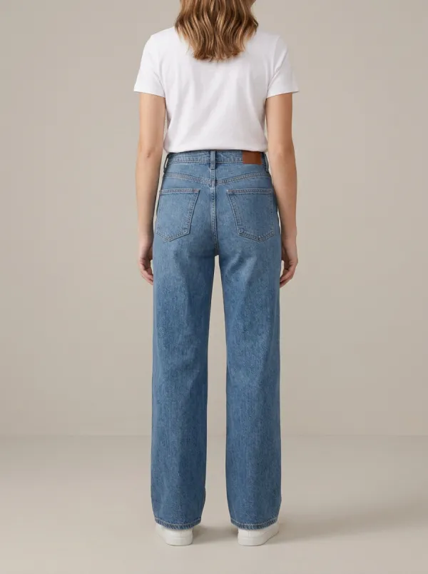 Timeless-Profile High-Rise Wide-Leg Denim Jeans