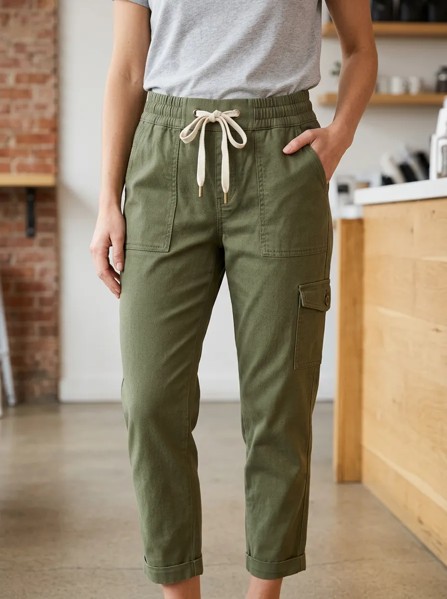 Women's Casual Cargo Pocket Cargo Cargo Work Pants