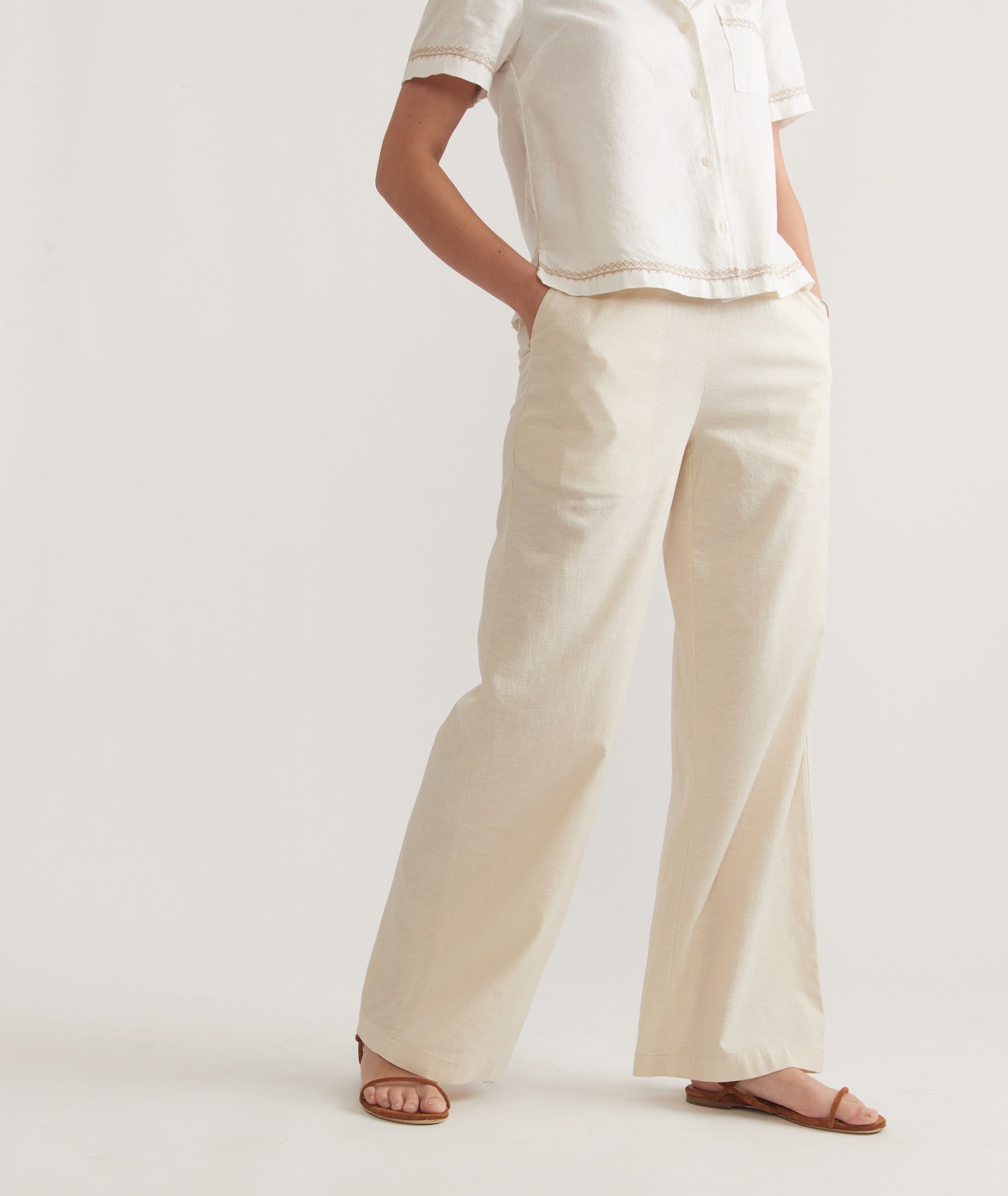 Casual Beige Trousers