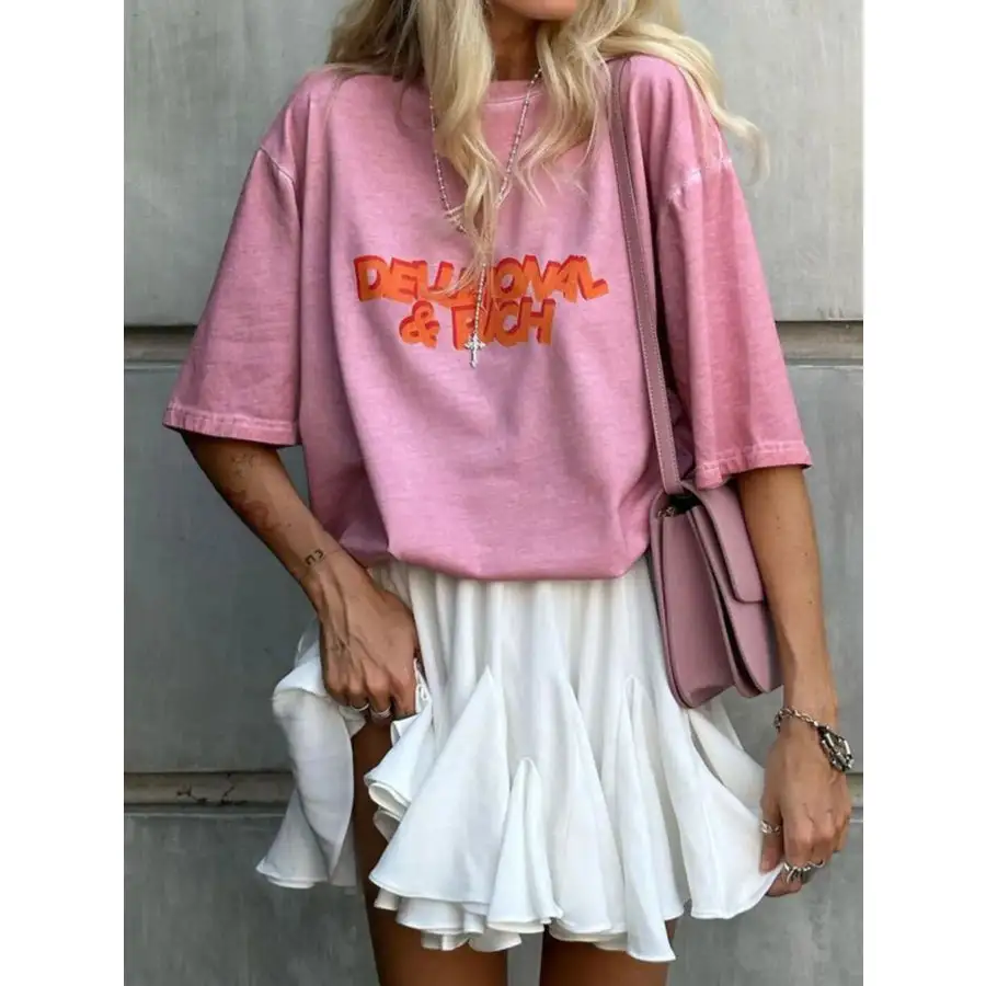 Elastic Waist Ruffled Hem Skirt