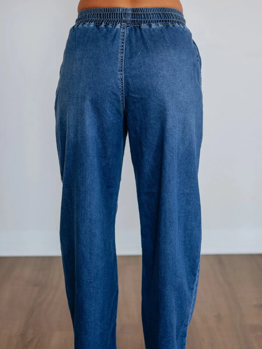 Relaxed Fit Denim Joggers