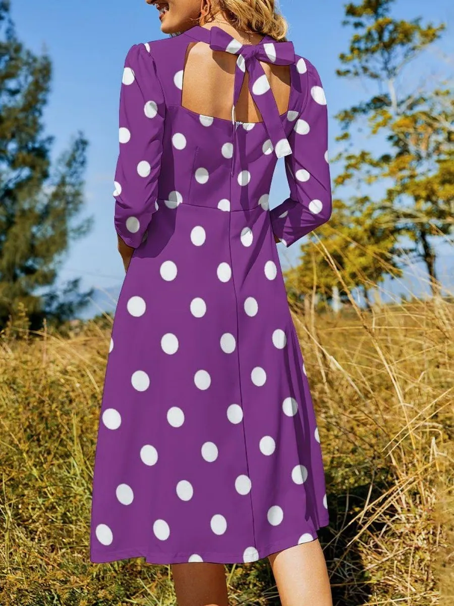 Casual Printed Long Sleeve Dress