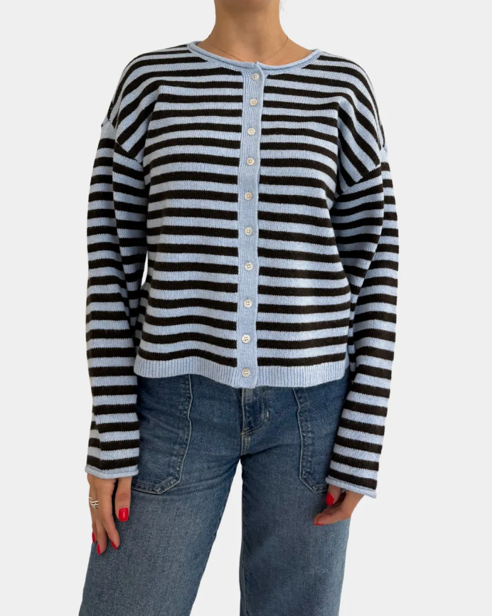 Relaxed Dover Stripe Cardigan