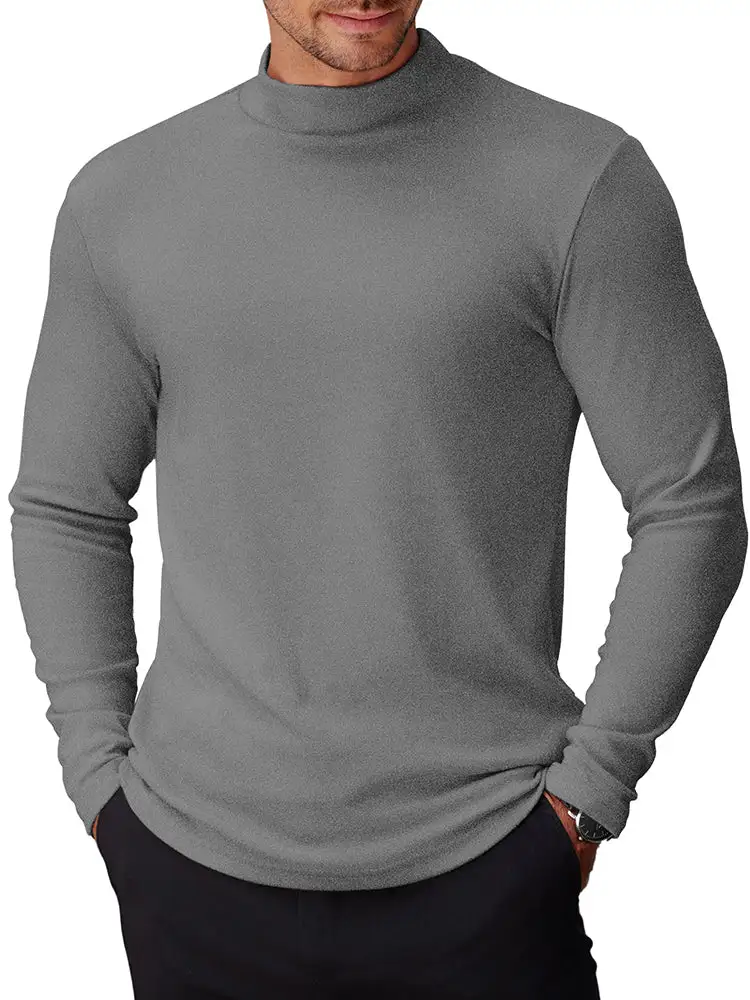 Basic Thermal Turtleneck Pullover Shirt Hoodie