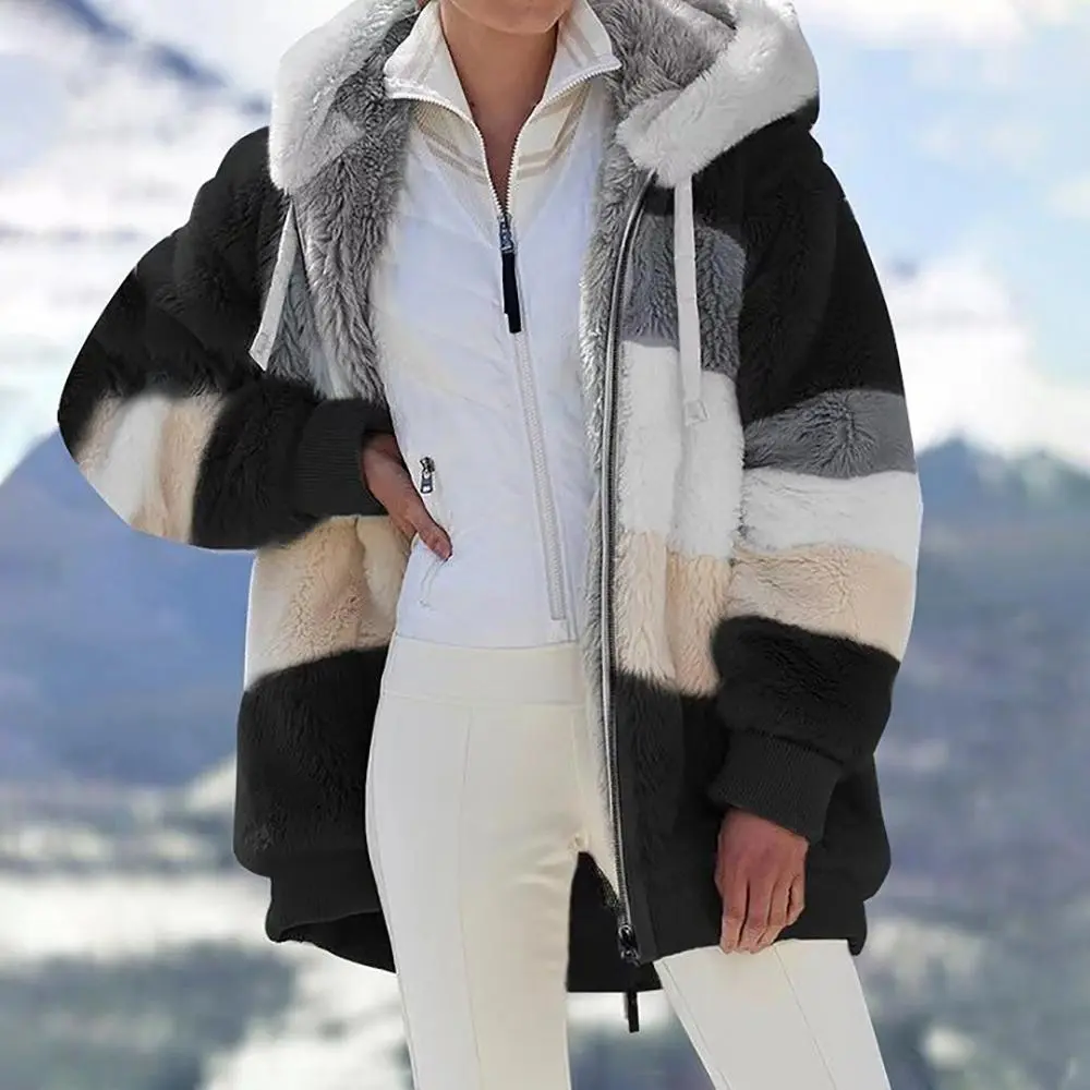 🔥HOT SELL-🐑RCONTRASTING LAMB WOOL PADDED COAT🎁SPECIAL OFFER
