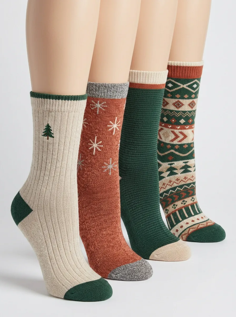 Daily Four-Pair Crew Socks