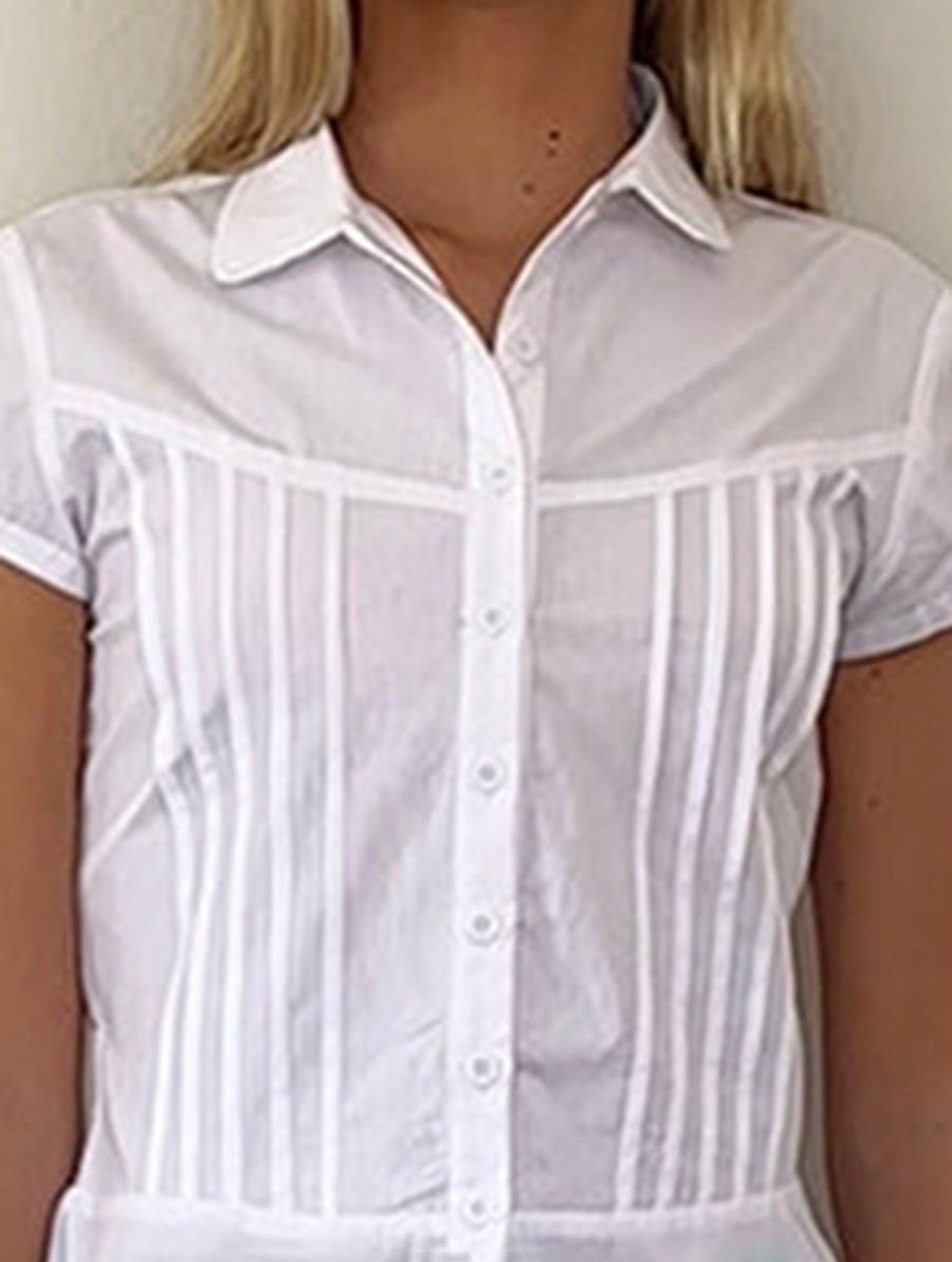White Poplin Blouse