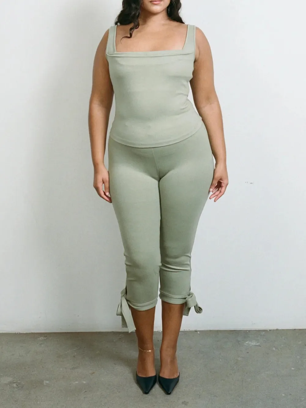 Casual Style Moss Tank Tops