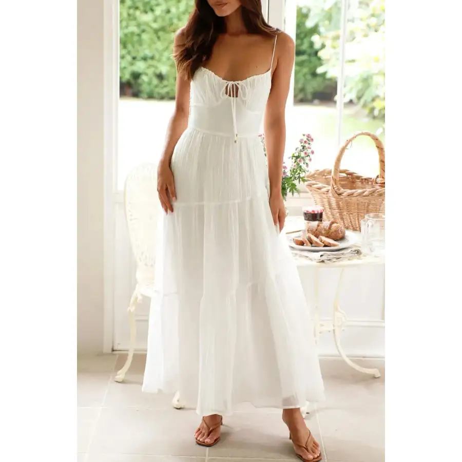 Ruched Smocked Back Cami Dress