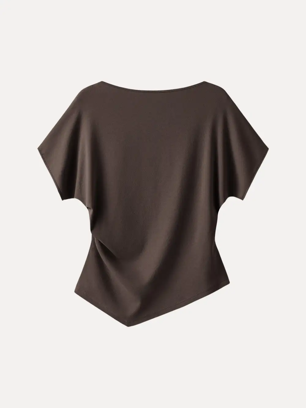 Cotton Lyocell Boatneck Angled Summer Tee
