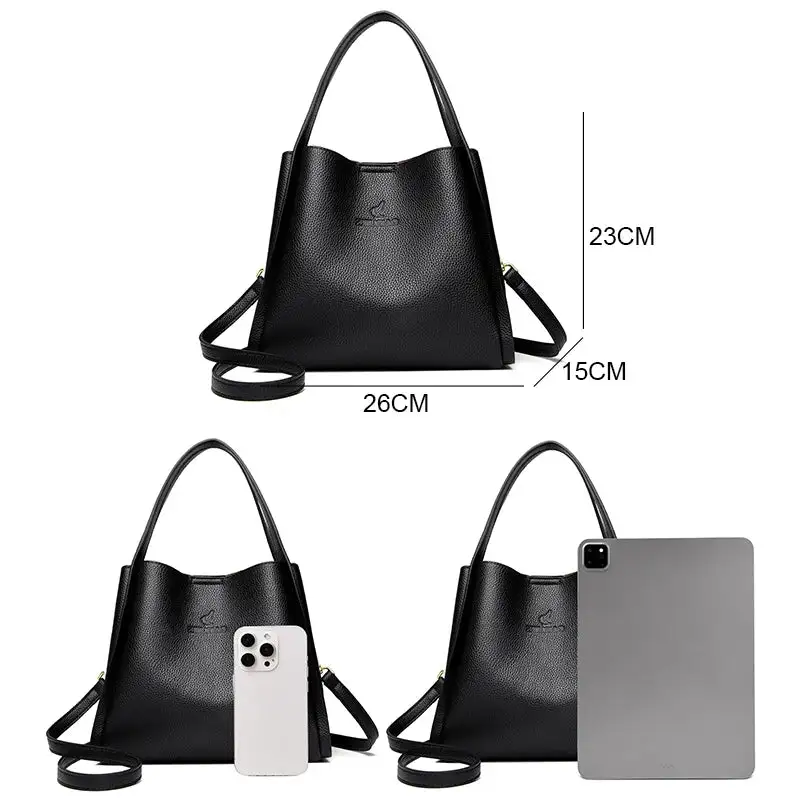 Modern Soft Zip-Top Shoulder Bag