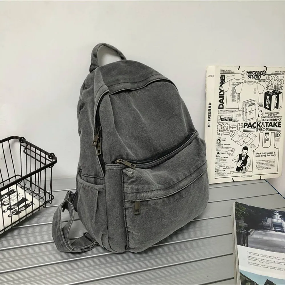 Textured Canvas Backpack
