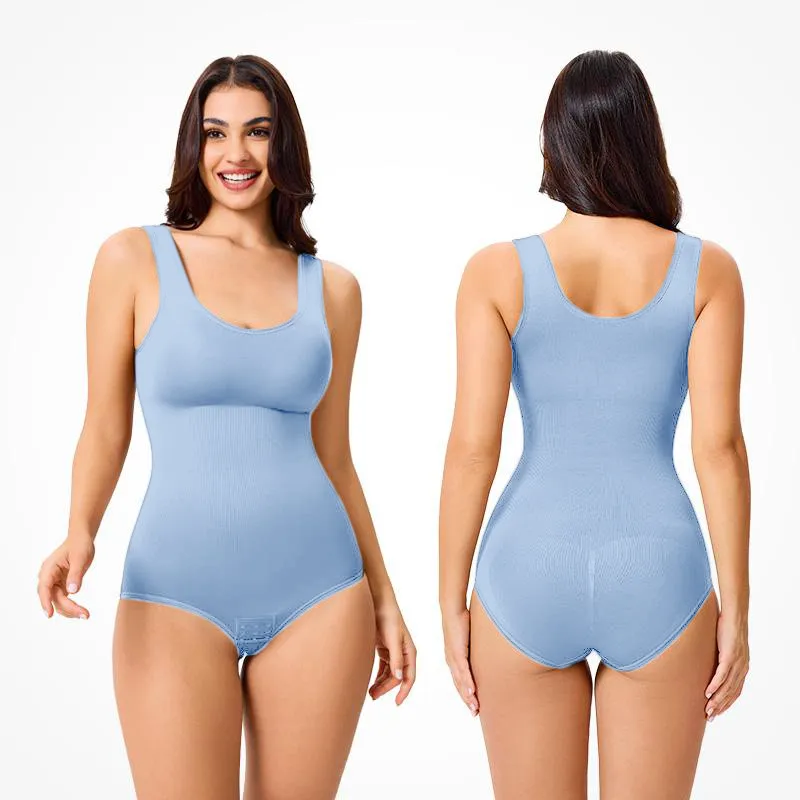 Women'S Clothing Minimalist Seamless Crewneck Bodysuits Shapewear, Basic Comfortable Fit Style Womenswear