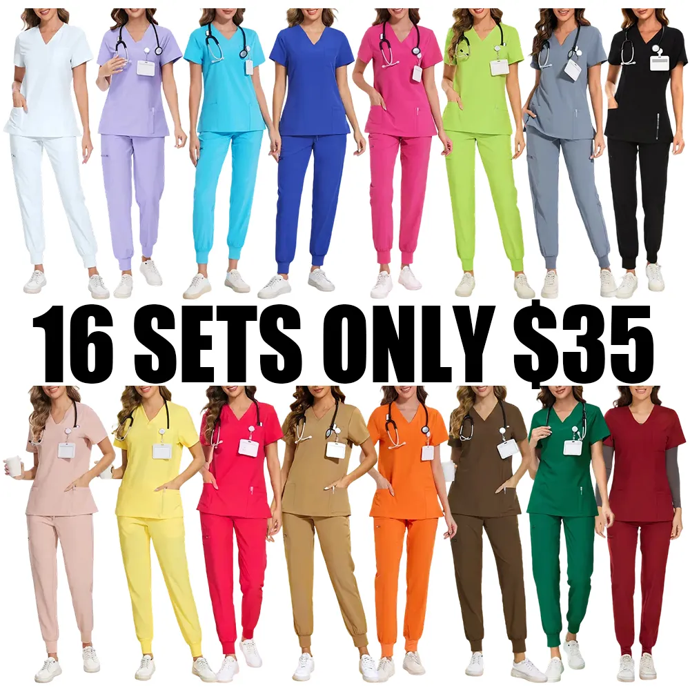 Women's Medical Suit - V-neck Top and Sweatpants