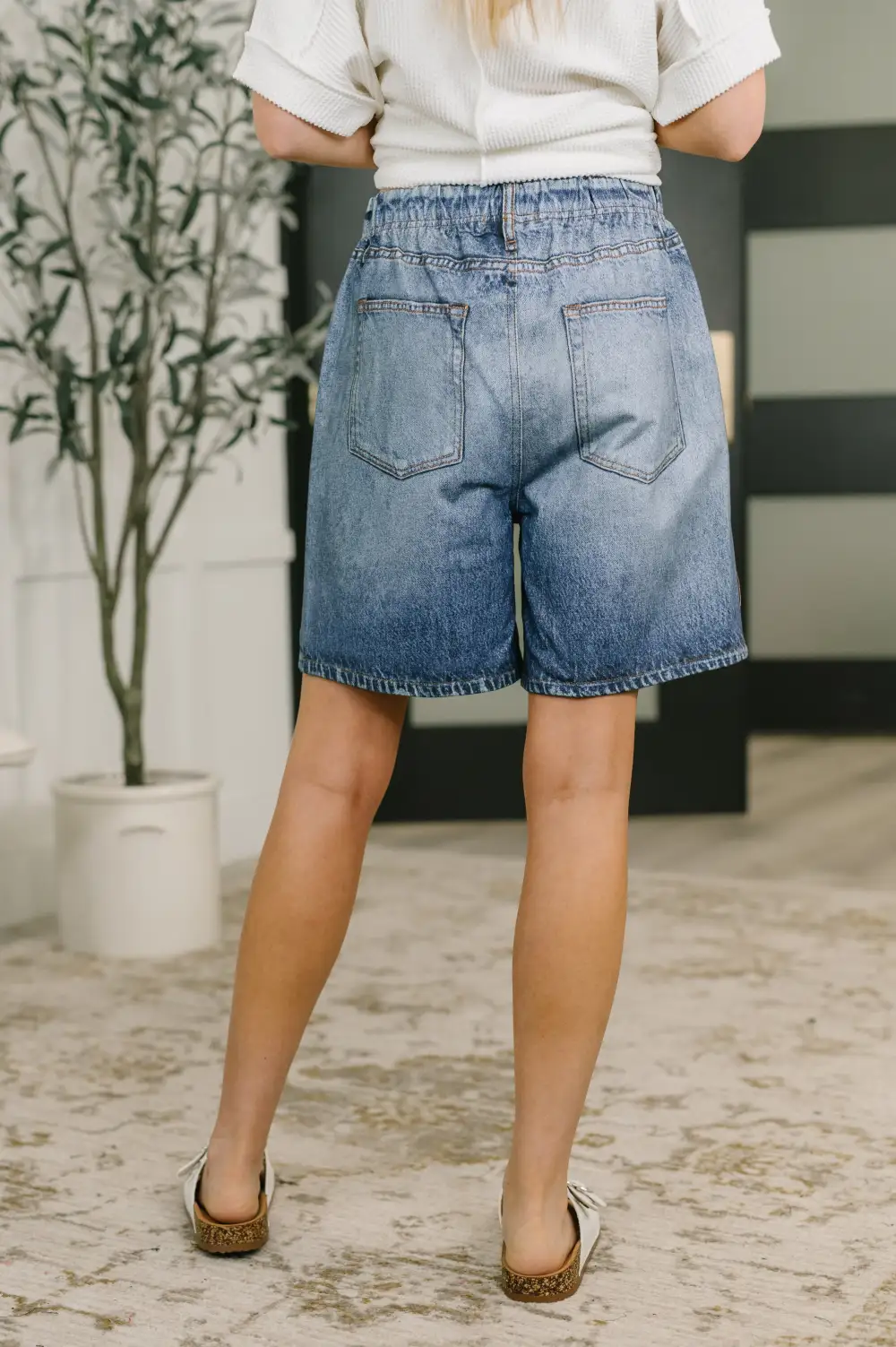 Printed High Waisted Casual Shorts