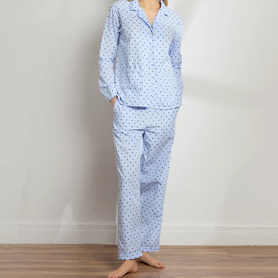 Swiss Dot Cotton Long PJ Set