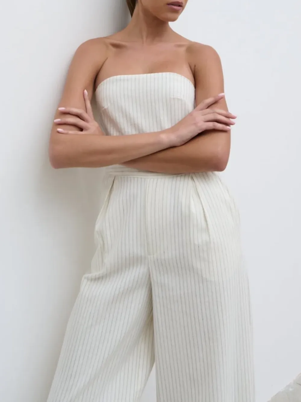 Striped Bandeau Jumpsuit
