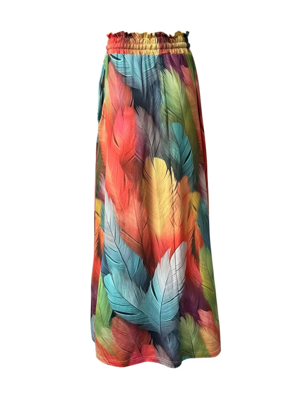 Practical Printed Drawstring Skirt