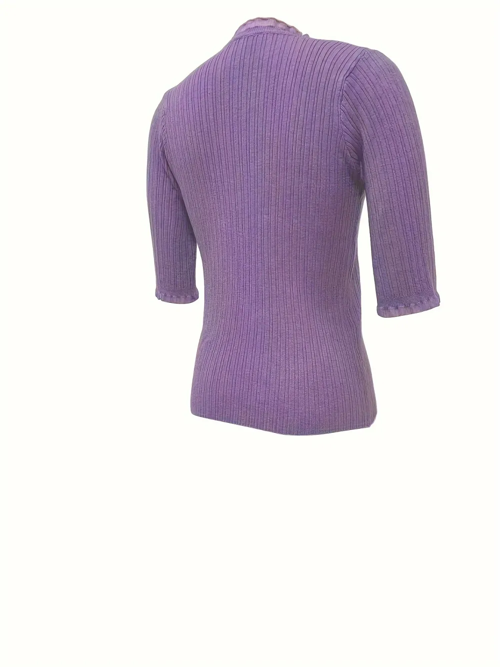 Beaded Lace Trin Knitted Top Casual Short
