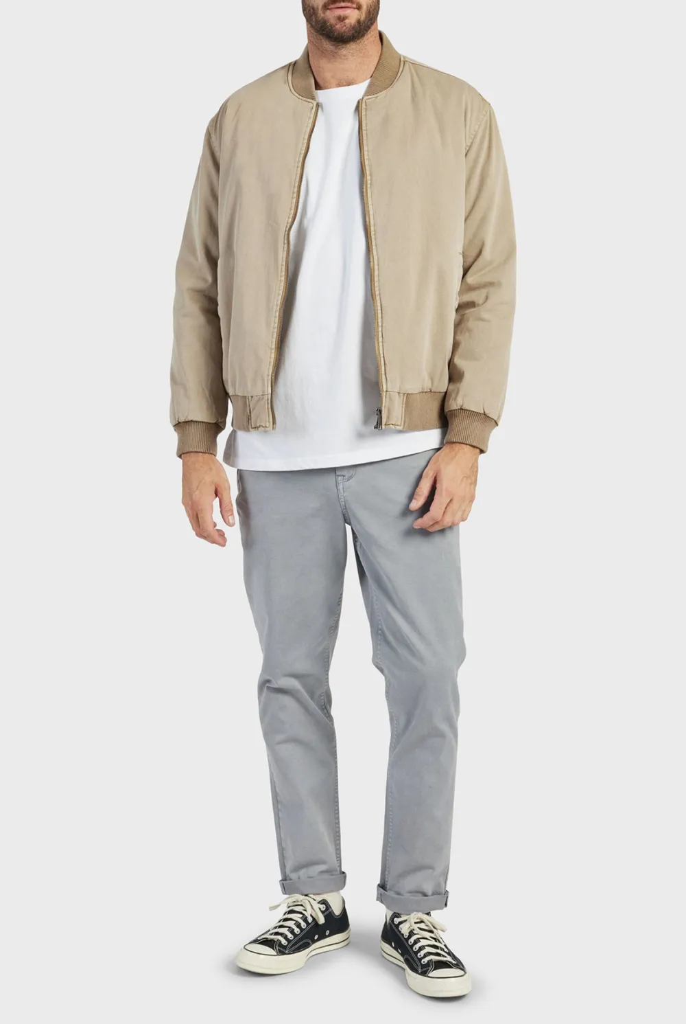 Almond tan Classic Bomber Jacket