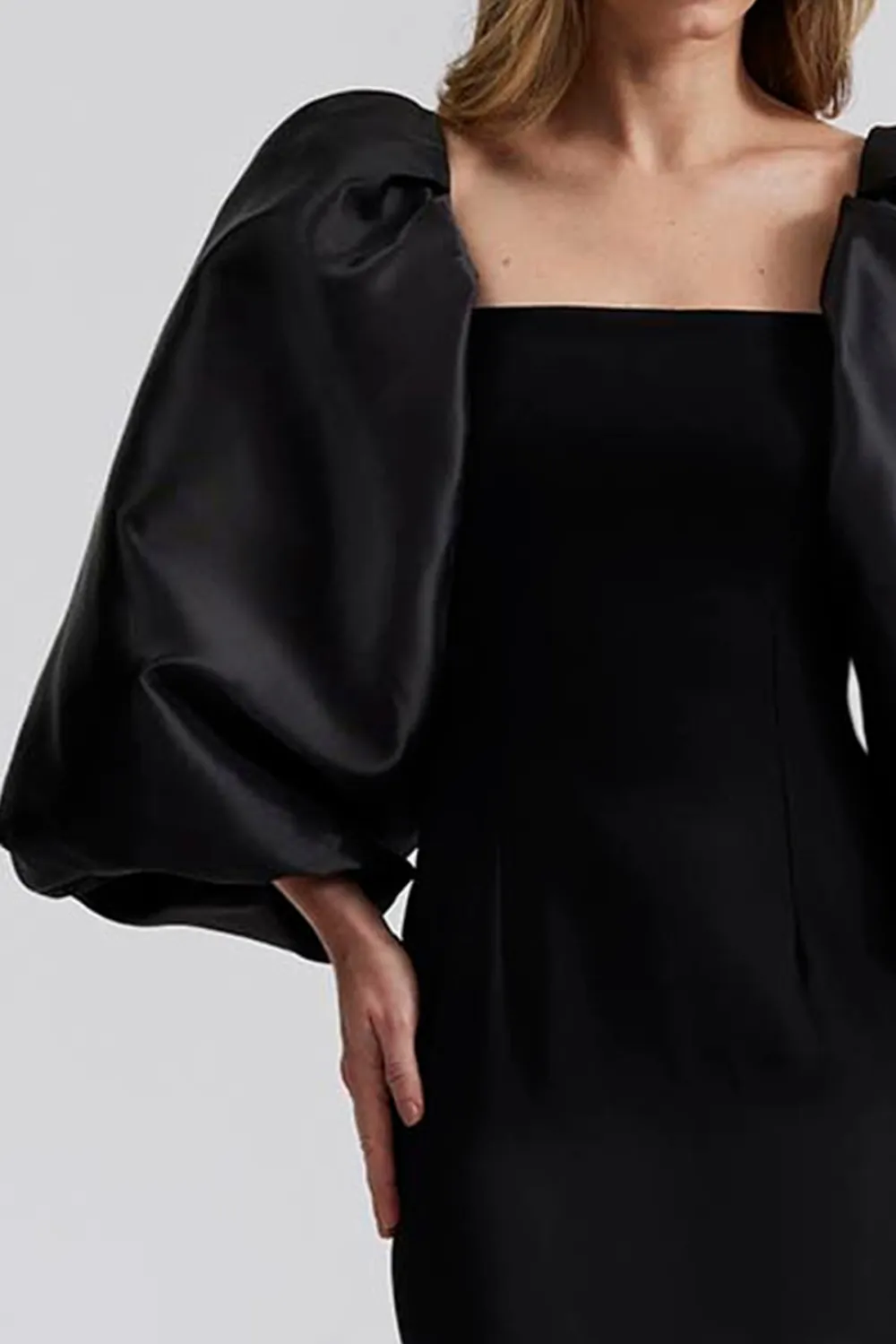 Puff Sleeve Square Neck Maxi Dress