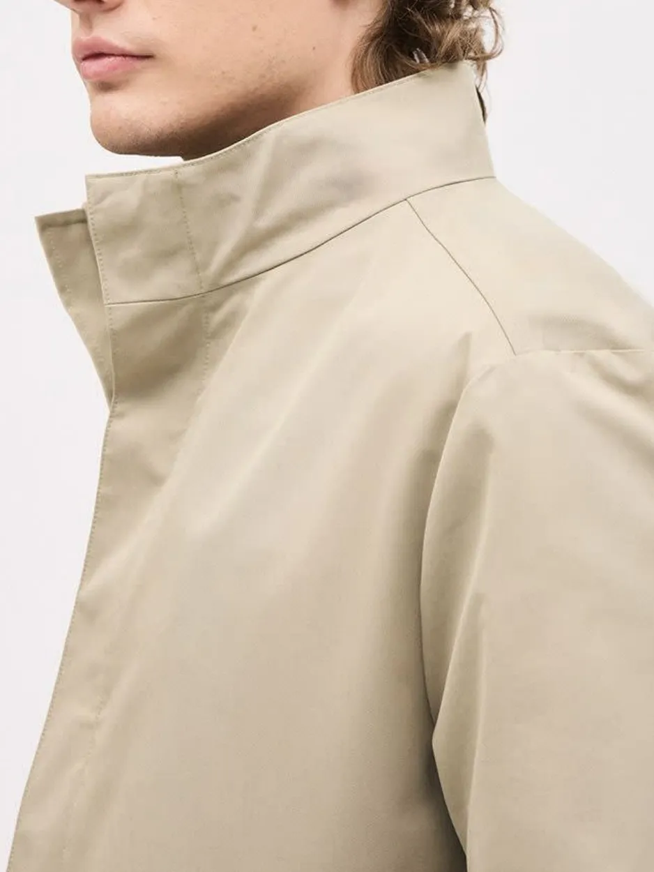 Khaki Long Length Utility Style Jacket