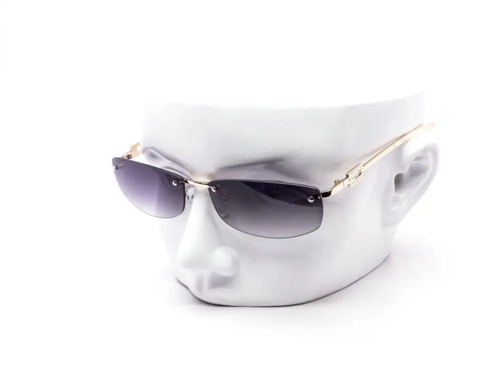 12-Pack Luxury Rimless Rectangle Square Gradient Sunglasses