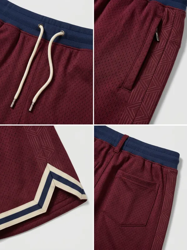 Modern Geometric Pattern Edit Men's Basketball Shorts