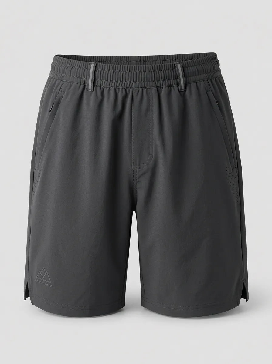 Men's Outdoor Hiking Mountain Logo Printed Breathable Shorts