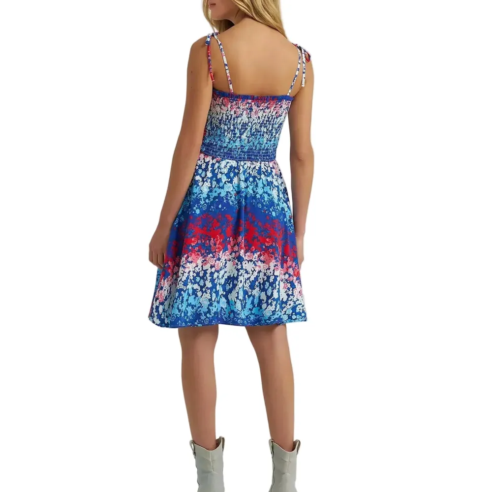 Challis Rayon Floral Print Mini Dress