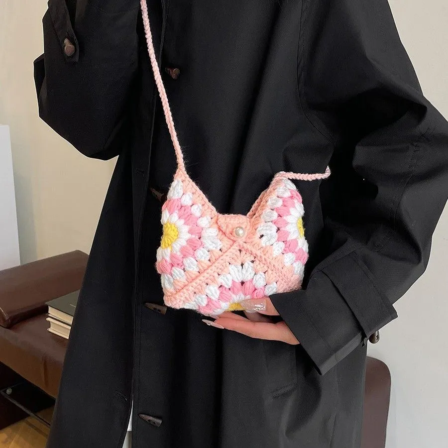 Floral Woven Everyday Tote Bag