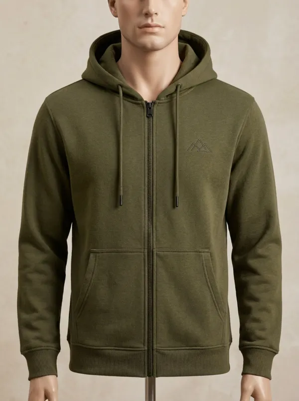 Modern Mountain Graphic Zip-Up Essential Men's Sport Jacket