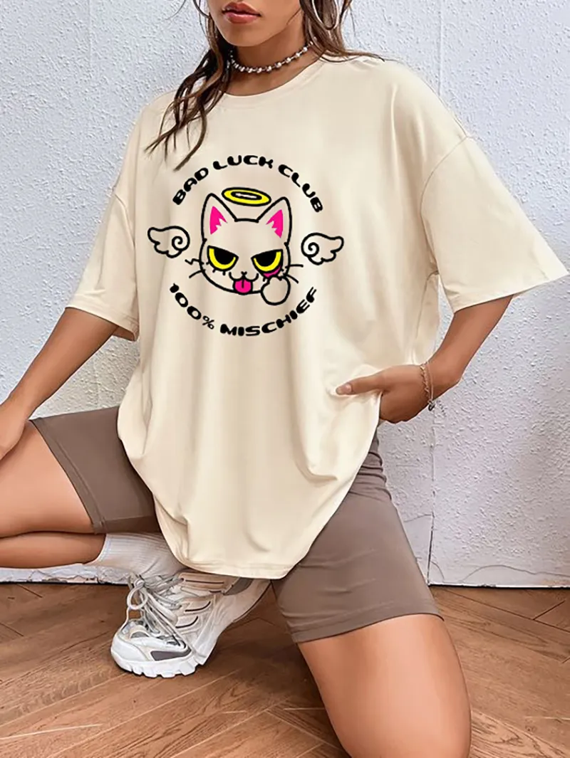 Bad Luck Club Cat Graphic Tee