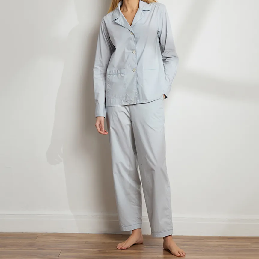 Organic Cotton Poplin Long PJ Set