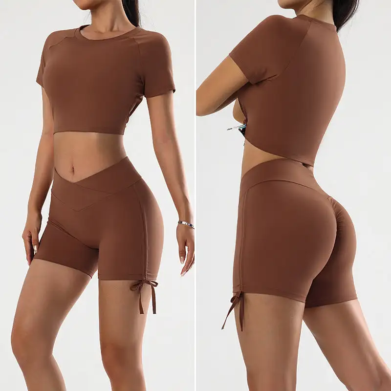 Yoga Top and Shorts Active Set