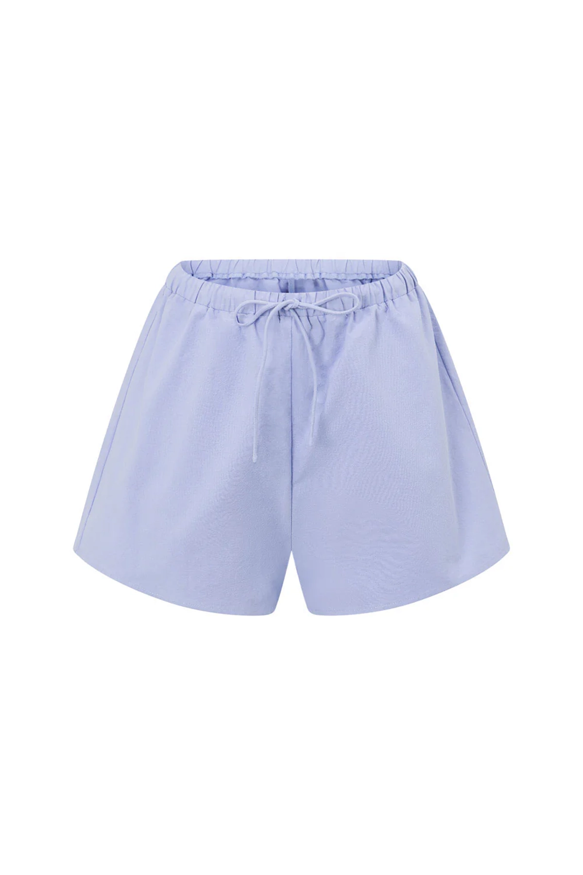 Elastic Waist Ruffled Cotton Shorts