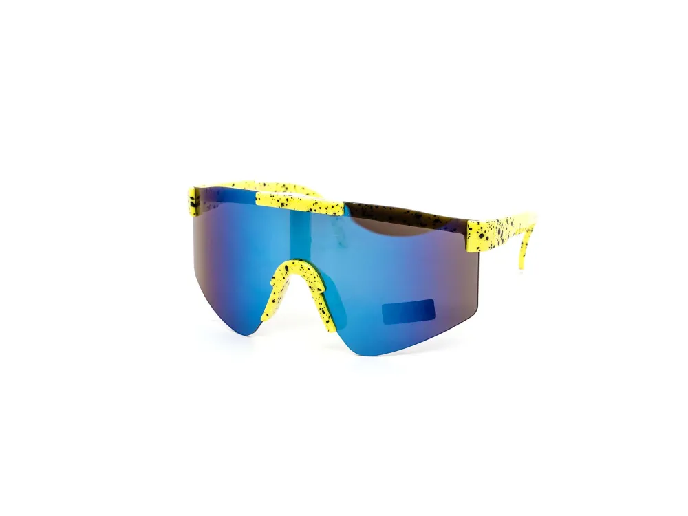 12-Pack Kids Oversized Sport Rimless Burnt Mirror Sunglasses