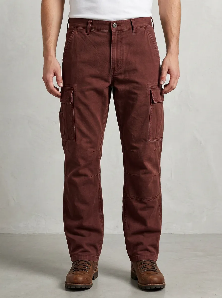 Men's Outdoor Tactical Olive Green Multi-Pocket Cargo Pants