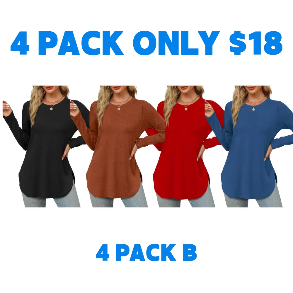 Women's Long Sleeve Round Neck Shirts