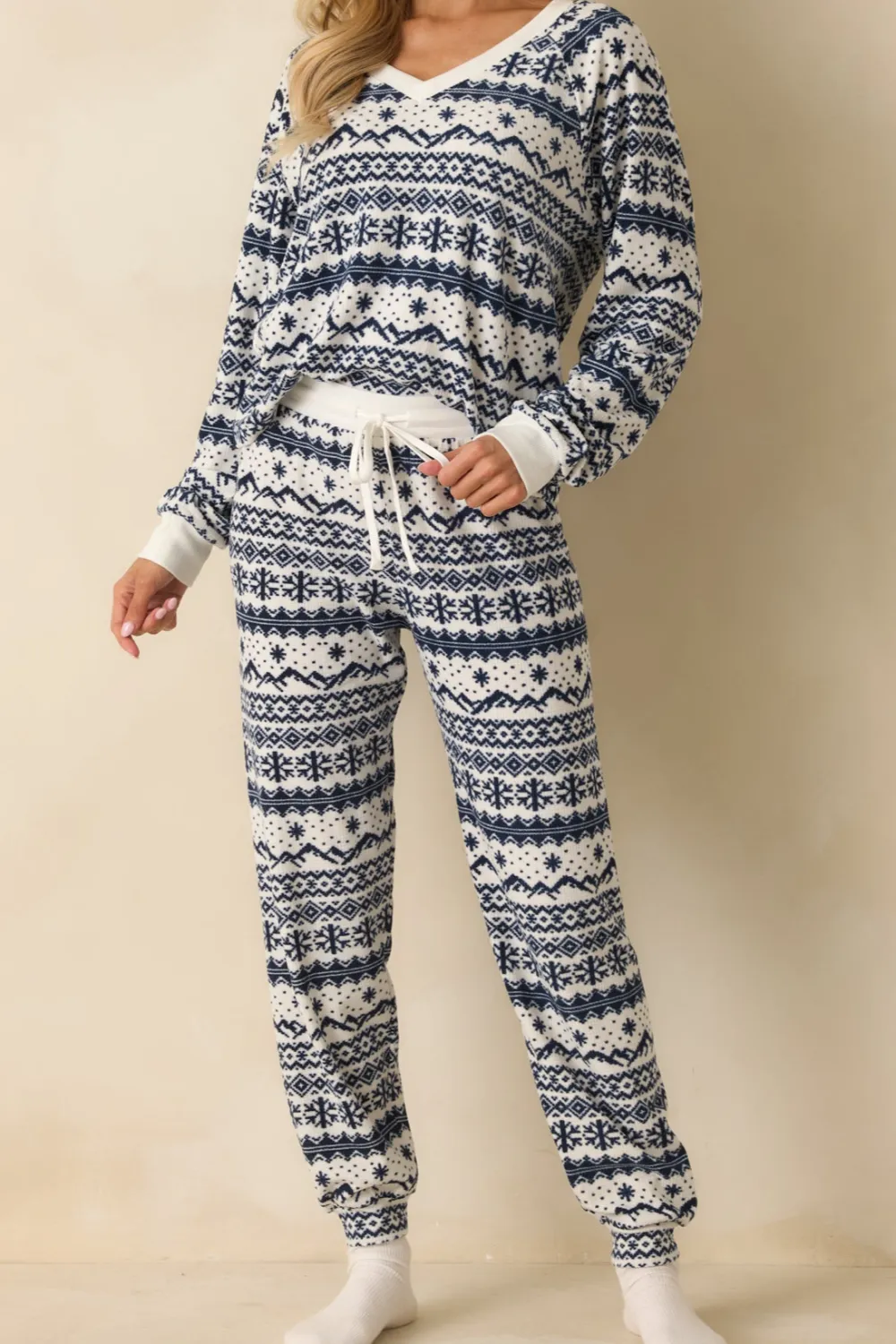 Vanilla Fairisle Jogger Pajama Pants