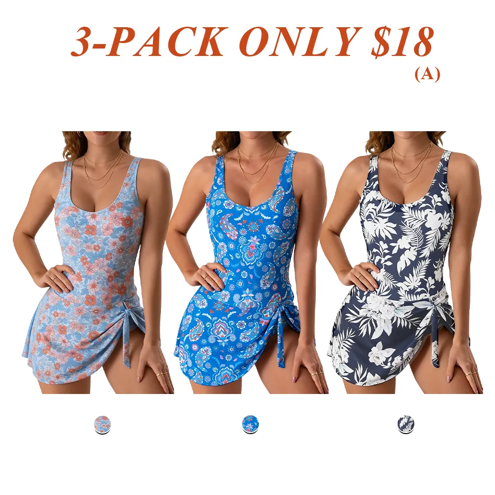 Two Piece Swimdress Swimsuits for Women Tummy