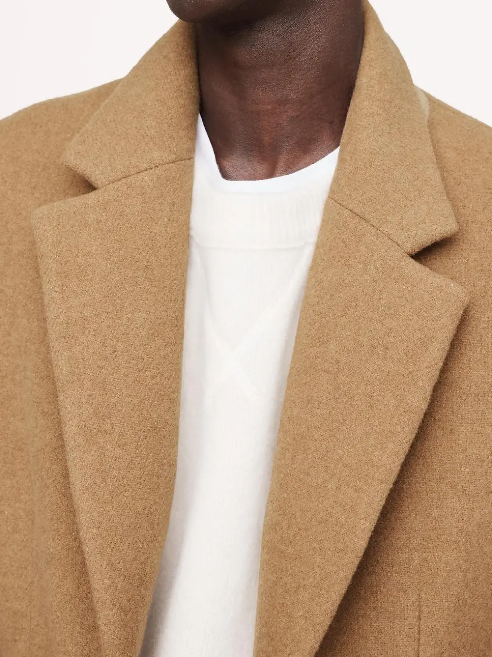 Men's Long Camel Wool Coat