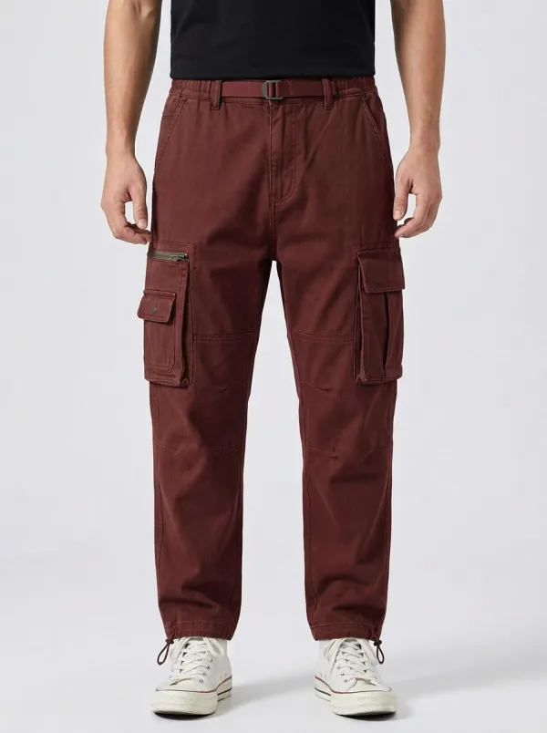 Men's Olive Green Multi-Pocket Tactical Cargo Pants